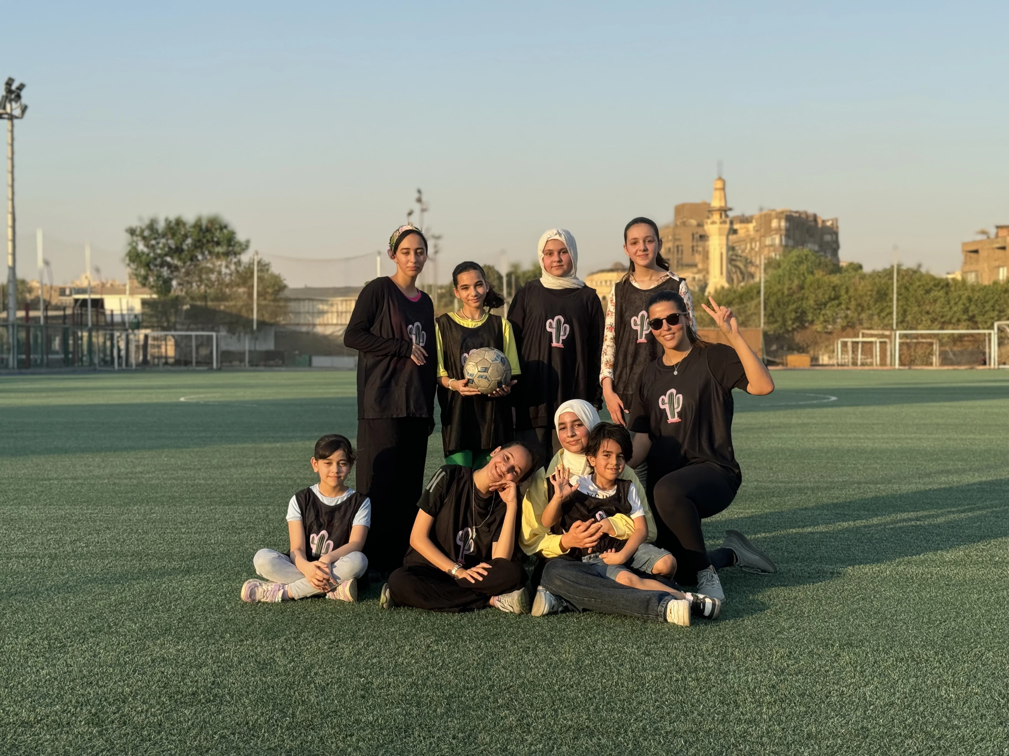 Children playing soccer at Taabu Club